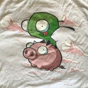 GIR Flying Piggy (white t-shirt)